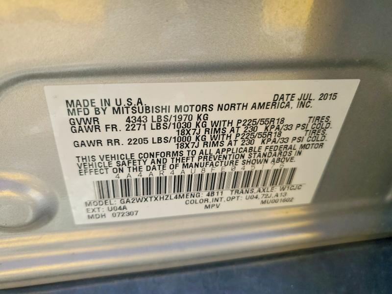 Продажа на аукционе авто 2015 Mitsubishi Outlander Sport, vin: 4A4AR4AU8FE045176, номер лота: 67092526