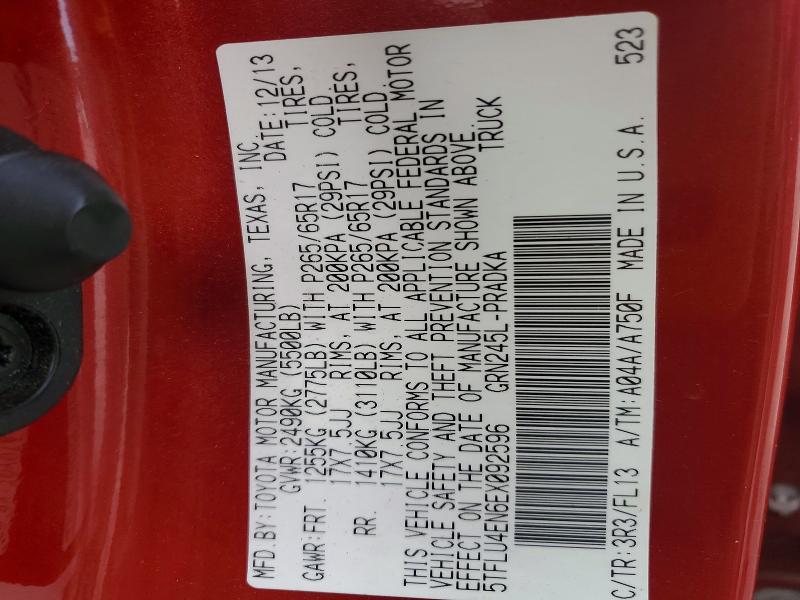 69118146 :رقم المزاد ، 5TFLU4EN6EX092596 vin ، 2014 Toyota Tacoma مزاد بيع