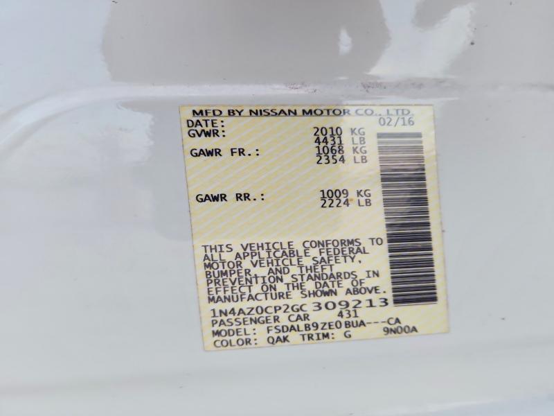 Aukcja sprzedaży 2016 Nissan Leaf, vin: 1N4AZ0CP2GC309213, numer aukcji: 67784796