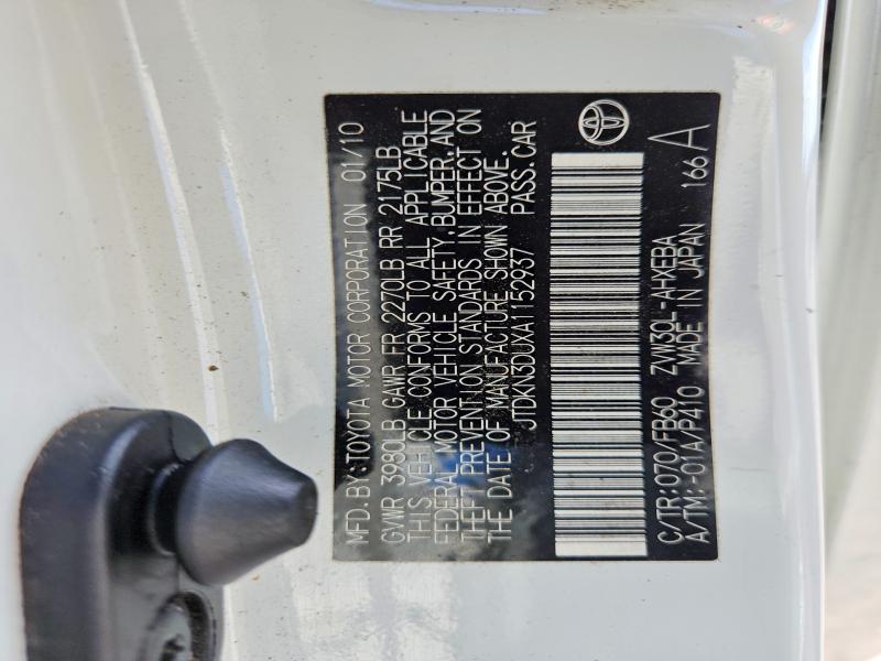 Продаж на аукціоні авто 2010 Toyota Prius, vin: JTDKN3DUXA1152937, номер лоту: 70747046