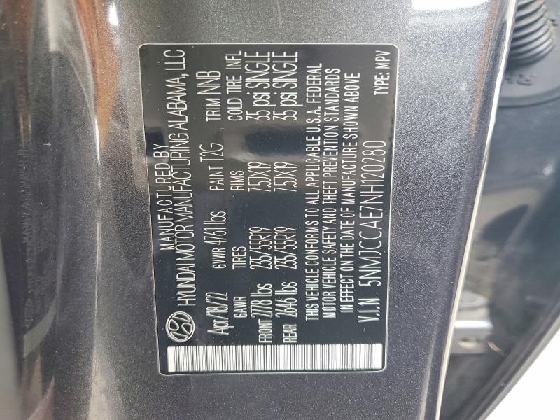 Продажа на аукционе авто 2022 Hyundai Tucson, vin: 5NMJCCAE7NH120280, номер лота: 69788856