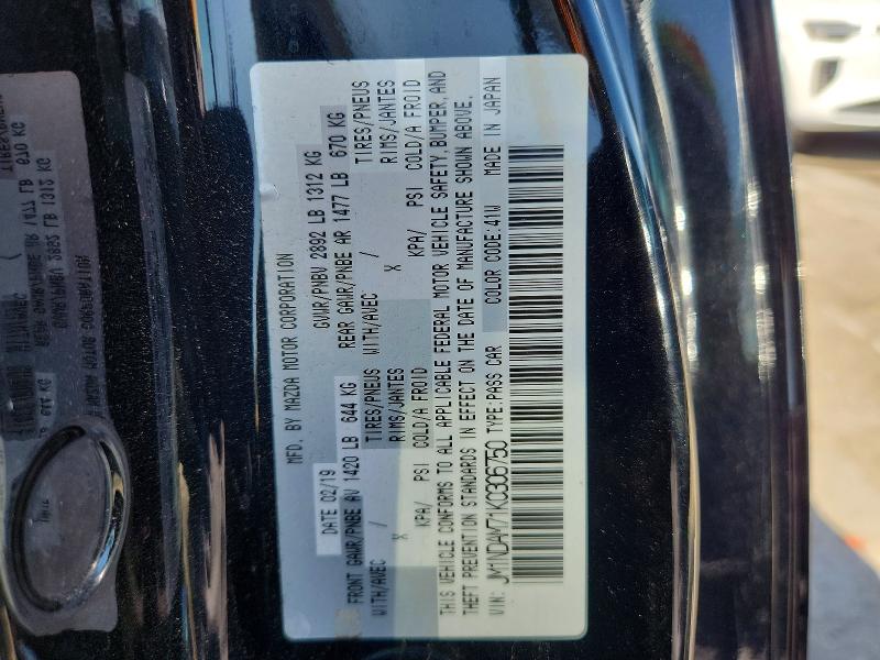 68854216 :رقم المزاد ، JM1NDAM71K0306750 vin ، 2019 Mazda Mx-5 Miata مزاد بيع