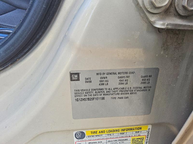 2009 Chevrolet Malibu მანქანა იყიდება აუქციონზე, vin: 1G1ZH57B29F161196, აუქციონის ნომერი: 68978686
