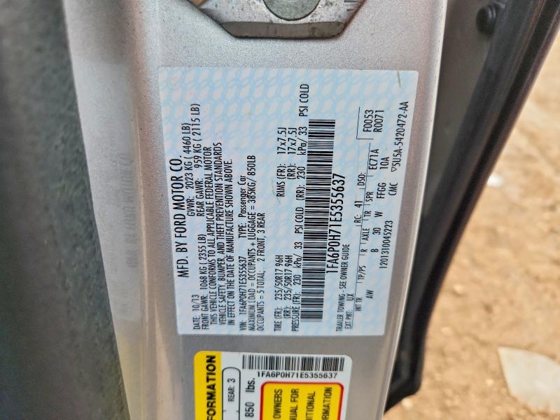 Продажа на аукционе авто 2014 Ford Fusion, vin: 1FA6P0H71E5355637, номер лота: 68803586