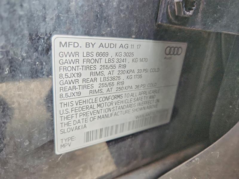 Продажа на аукционе авто 2018 Audi Q7, vin: WA1LAAF70JD024646, номер лота: 68887056