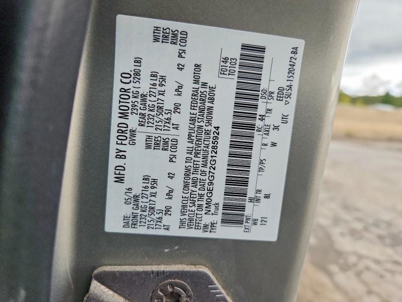Продаж на аукціоні авто 2016 Ford Transit Connect, vin: NM0GE9G72G1285924, номер лоту: 70779166