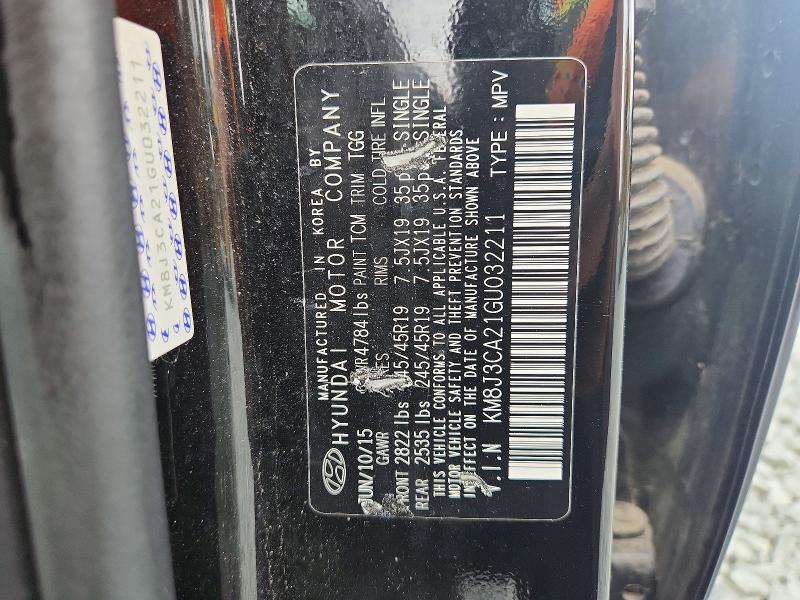 Aukcja sprzedaży 2016 Hyundai Tucson, vin: KM8J3CA21GU032211, numer aukcji: 69278986