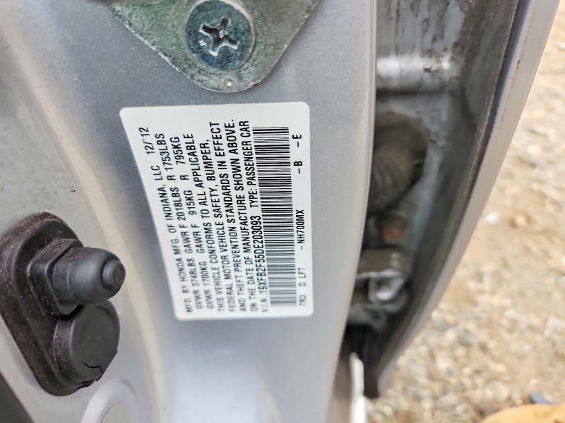 Продаж на аукціоні авто 2013 Honda Civic, vin: 19XFB2F55DE203093, номер лоту: 69195486