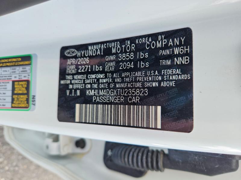 68957406 :رقم المزاد ، KMHLM4DGXTU235823 vin ، 2026 Hyundai Elantra مزاد بيع