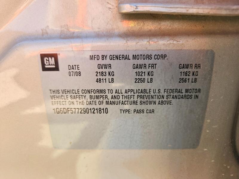 2009 Cadillac Cts მანქანა იყიდება აუქციონზე, vin: 1G6DF577290121810, აუქციონის ნომერი: 69698616