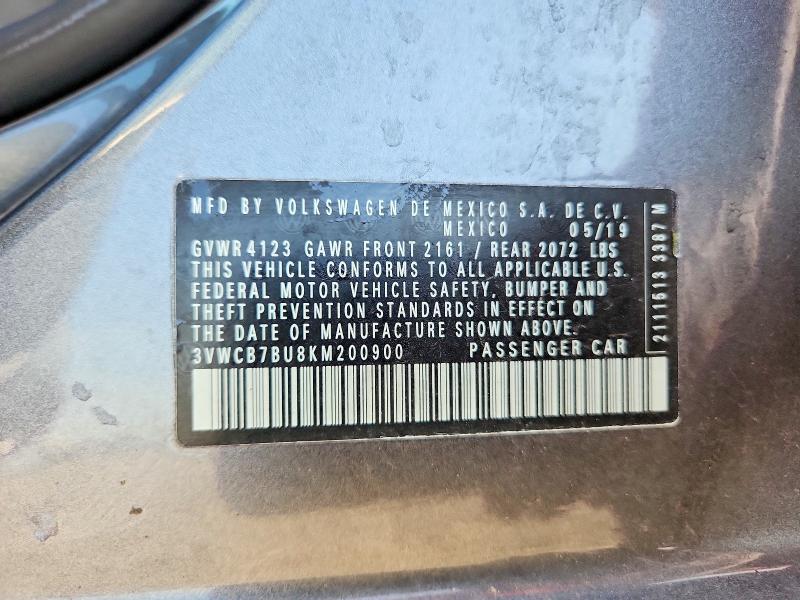 Продаж на аукціоні авто 2019 Volkswagen Jetta, vin: 3VWCB7BU8KM200900, номер лоту: 67303016