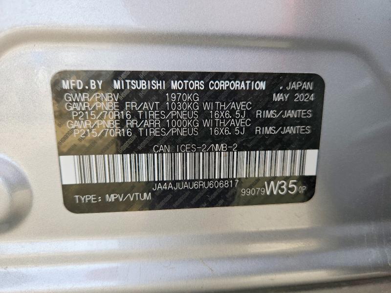 Продаж на аукціоні авто 2024 Mitsubishi Rvr, vin: JA4AJUAU6RU606817, номер лоту: 67976336