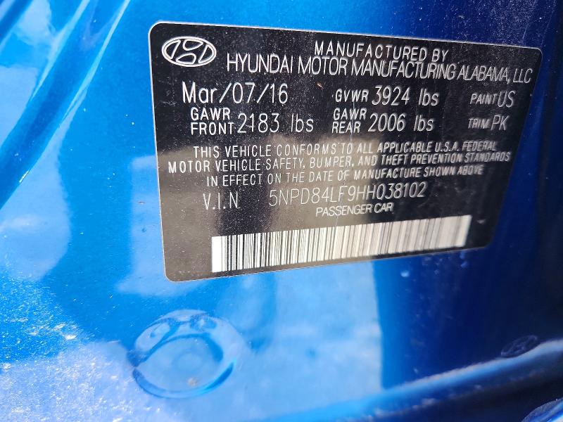 2017 Hyundai Elantra მანქანა იყიდება აუქციონზე, vin: 5NPD84LF9HH038102, აუქციონის ნომერი: 67718316