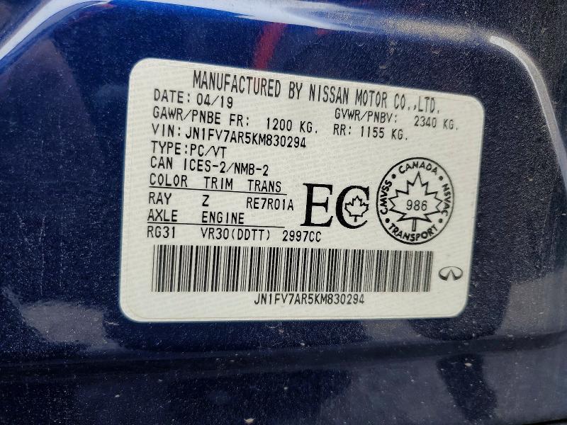 Aukcja sprzedaży 2019 Infiniti Q50, vin: JN1FV7AR5KM830294, numer aukcji: 70448036