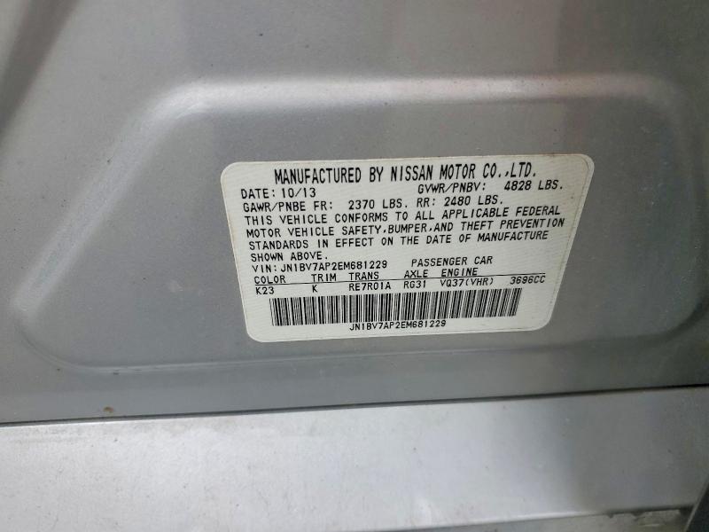 67966436 :رقم المزاد ، JN1BV7AP2EM681229 vin ، 2014 Infiniti Q50 مزاد بيع