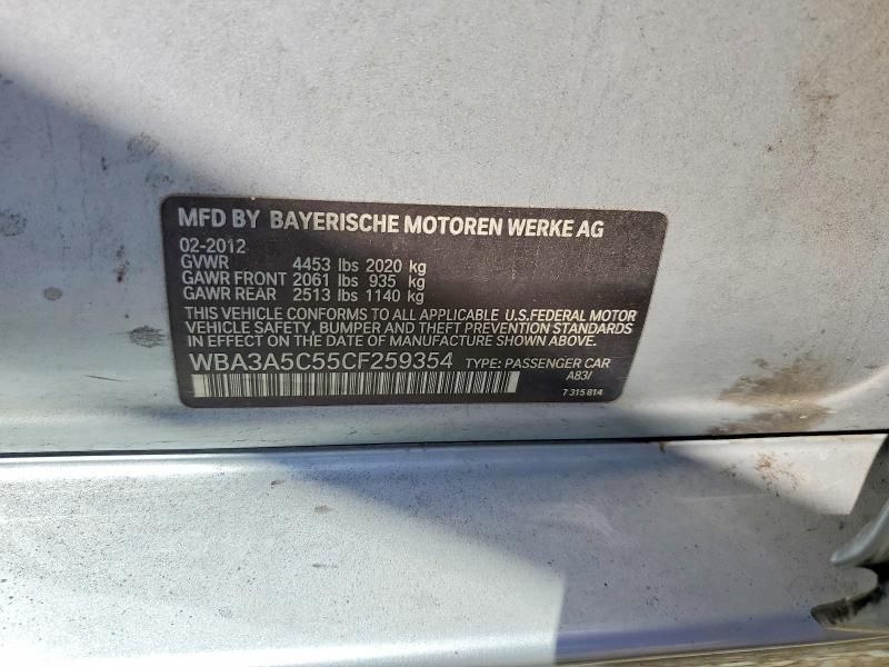 69816166 :رقم المزاد ، WBA3A5C55CF259354 vin ، 2012 Bmw 328 مزاد بيع