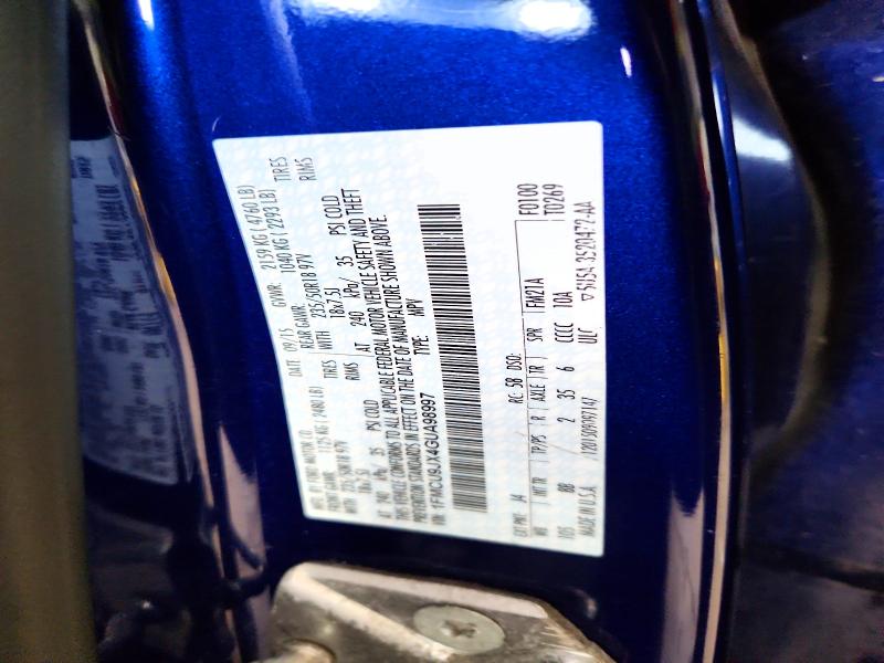 70284866 :رقم المزاد ، 1FMCU9JX4GUA98997 vin ، 2016 Ford Escape مزاد بيع