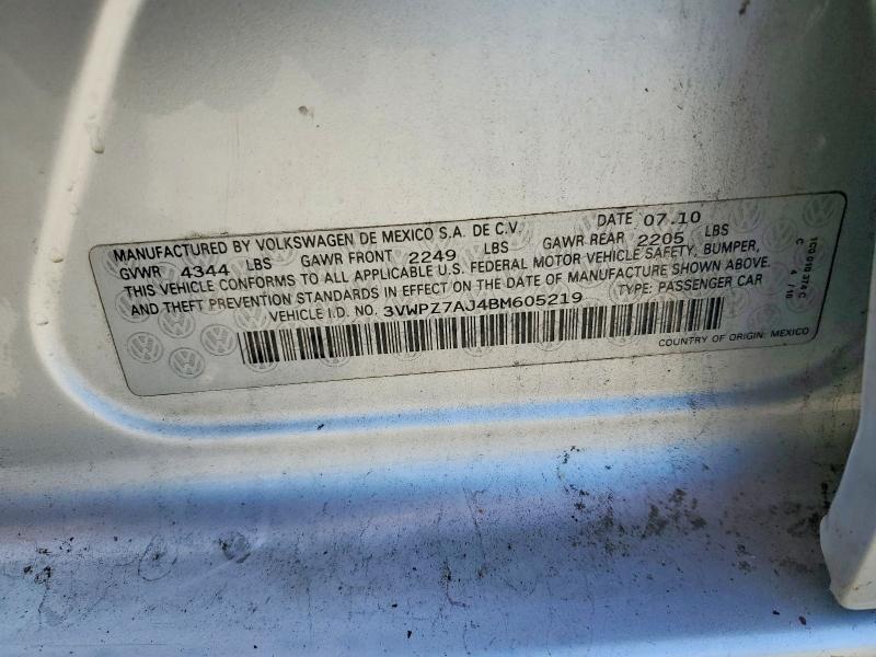 Aukcja sprzedaży 2011 Volkswagen Jetta, vin: 3VWPZ7AJ4BM605219, numer aukcji: 67247226