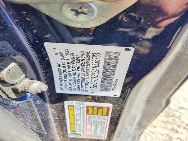 Aukcja sprzedaży 2010 Honda Civic, vin: 2HGFG1B62AH536783, numer aukcji: 70223506