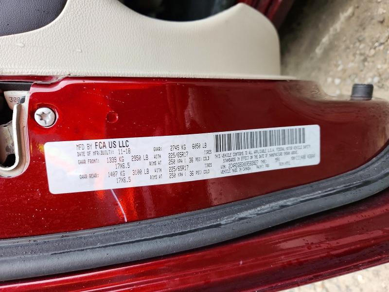 2019 Dodge Grand Caravan მანქანა იყიდება აუქციონზე, vin: 2C4RDGBGXKR583927, აუქციონის ნომერი: 69068656