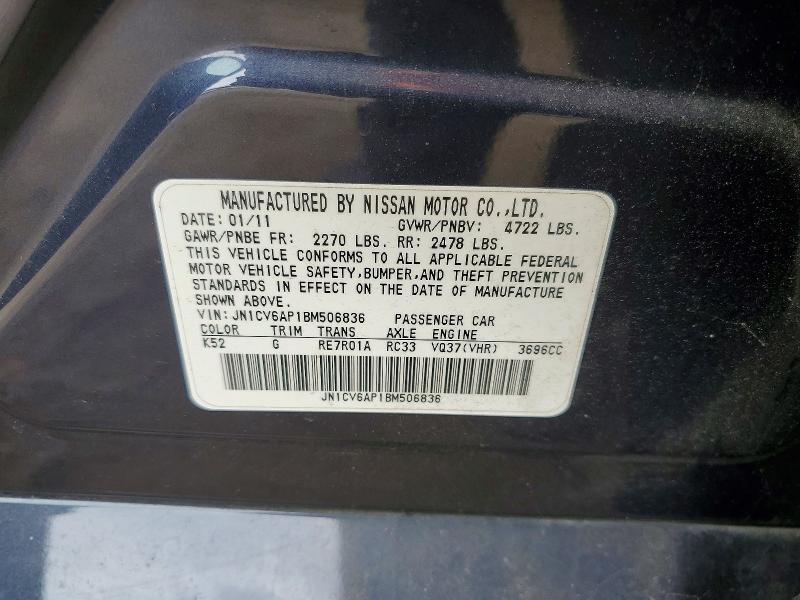Продаж на аукціоні авто 2011 Infiniti G37 Sedan, vin: JN1CV6AP1BM506836, номер лоту: 67748876