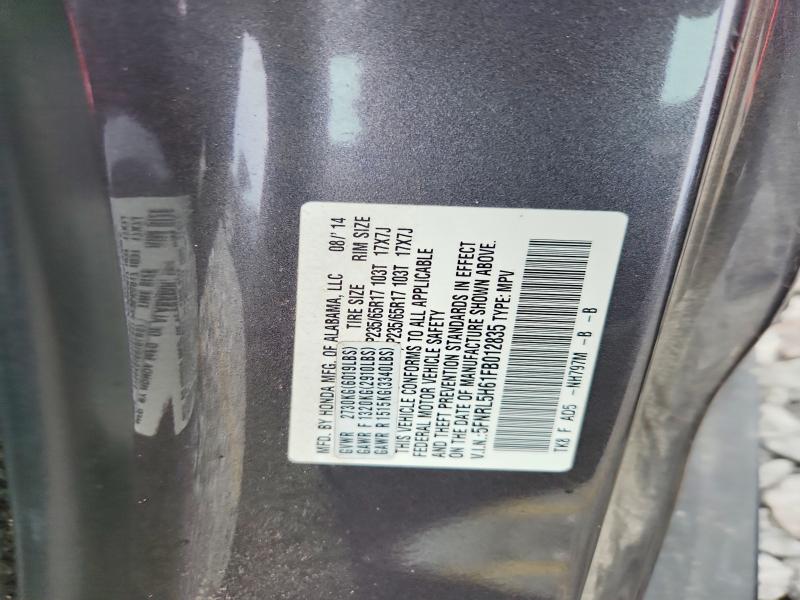 Продаж на аукціоні авто 2015 Honda Odyssey, vin: 5FNRL5H61FB012835, номер лоту: 69616196
