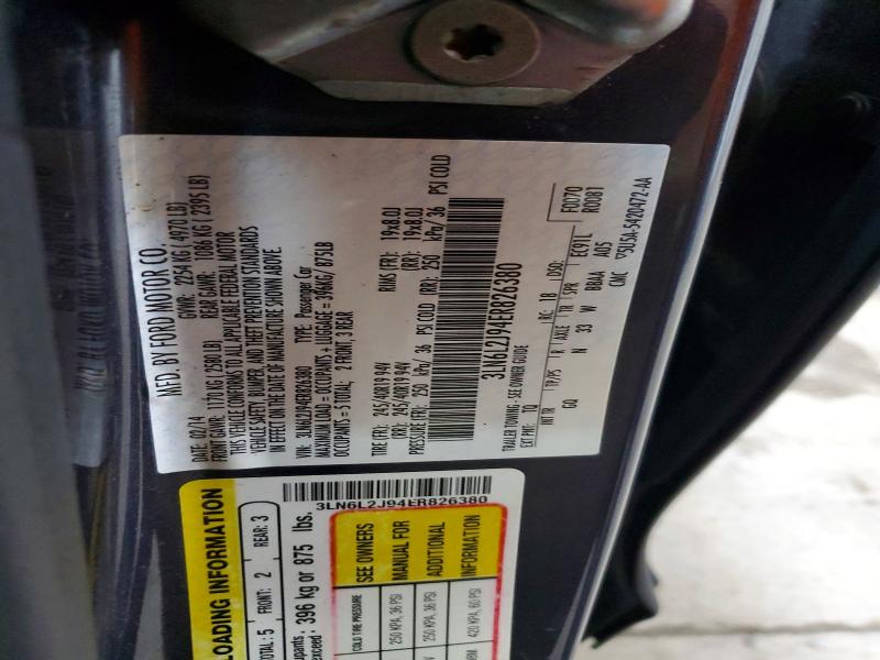 Продаж на аукціоні авто 2014 Lincoln Mkz, vin: 3LN6L2J94ER826380, номер лоту: 68330806