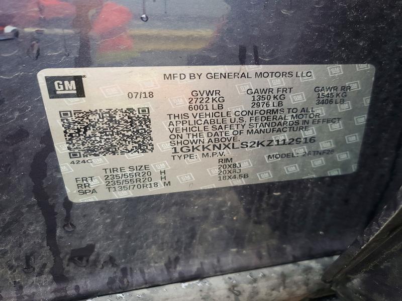 Продажа на аукционе авто 2019 Gmc Acadia, vin: 1GKKNXLS2KZ112916, номер лота: 67118306