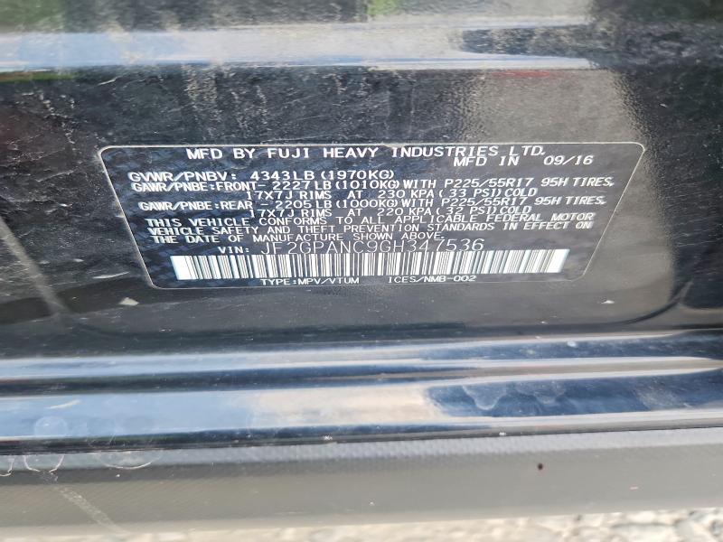 Продаж на аукціоні авто 2016 Subaru Crosstrek, vin: JF2GPANC9GH347536, номер лоту: 65823336