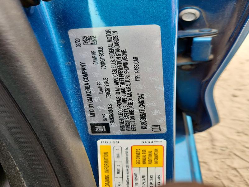 Продажа на аукционе авто 2020 Chevrolet Spark, vin: KL8CB6SA7LC467847, номер лота: 70098386