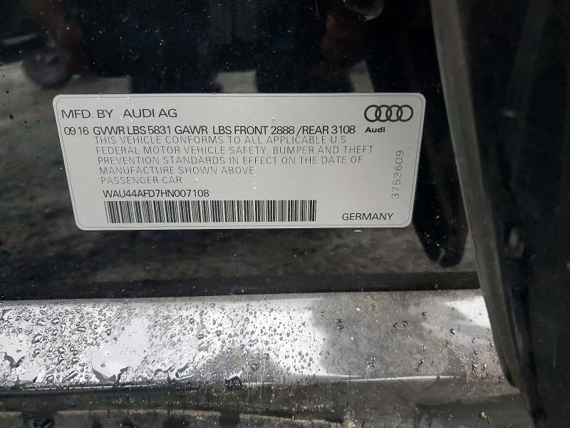 Aukcja sprzedaży 2017 Audi A8, vin: WAU44AFD7HN007108, numer aukcji: 70859586