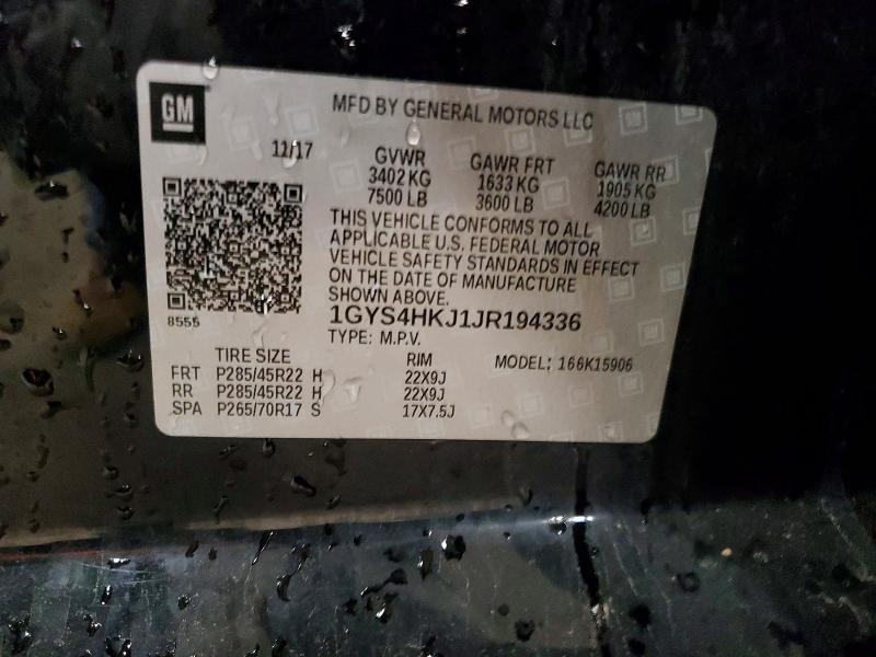 Aukcja sprzedaży 2018 Cadillac Escalade, vin: 1GYS4HKJ1JR194336, numer aukcji: 68739556