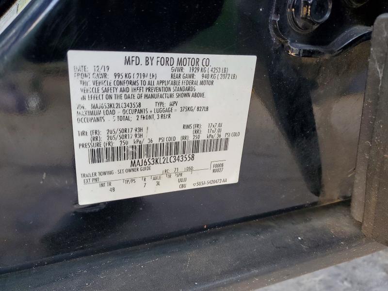Продаж на аукціоні авто 2020 Ford Ecosport, vin: MAJ6S3KL2LC343558, номер лоту: 69698366