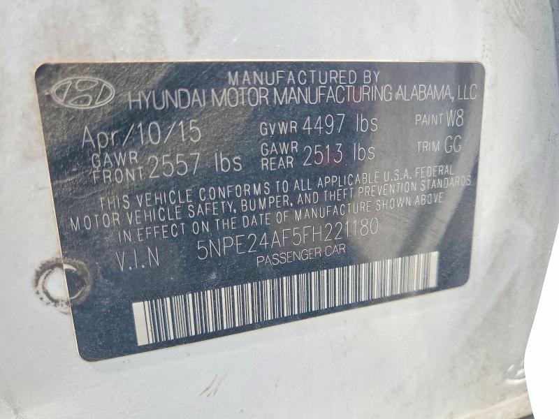 Aukcja sprzedaży 2015 Hyundai Sonata, vin: 5NPE24AF5FH221180, numer aukcji: 68273816