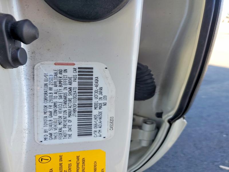2001 Lexus Ls მანქანა იყიდება აუქციონზე, vin: JTHBN30F010026470, აუქციონის ნომერი: 68179136