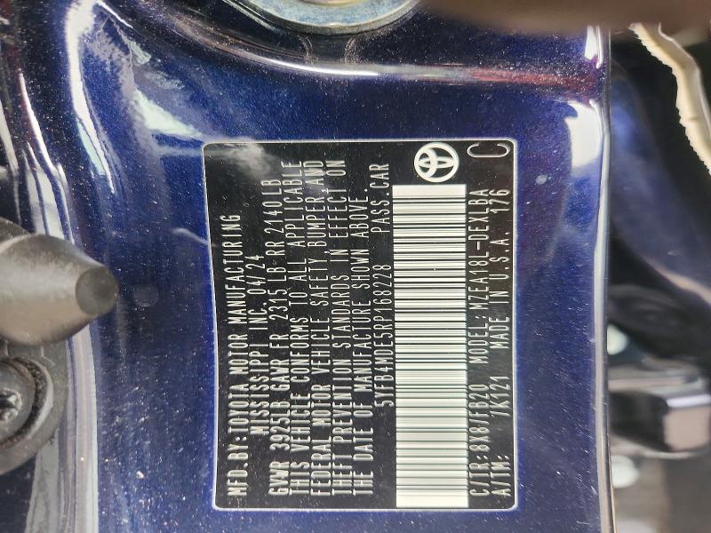 Aukcja sprzedaży 2024 Toyota Corolla, vin: 5YFB4MDE5RP168228, numer aukcji: 70250246