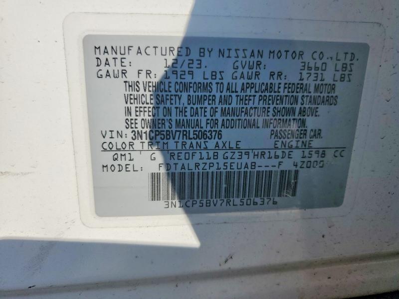 Продаж на аукціоні авто 2024 Nissan Kicks, vin: 3N1CP5BV7RL506376, номер лоту: 68646426