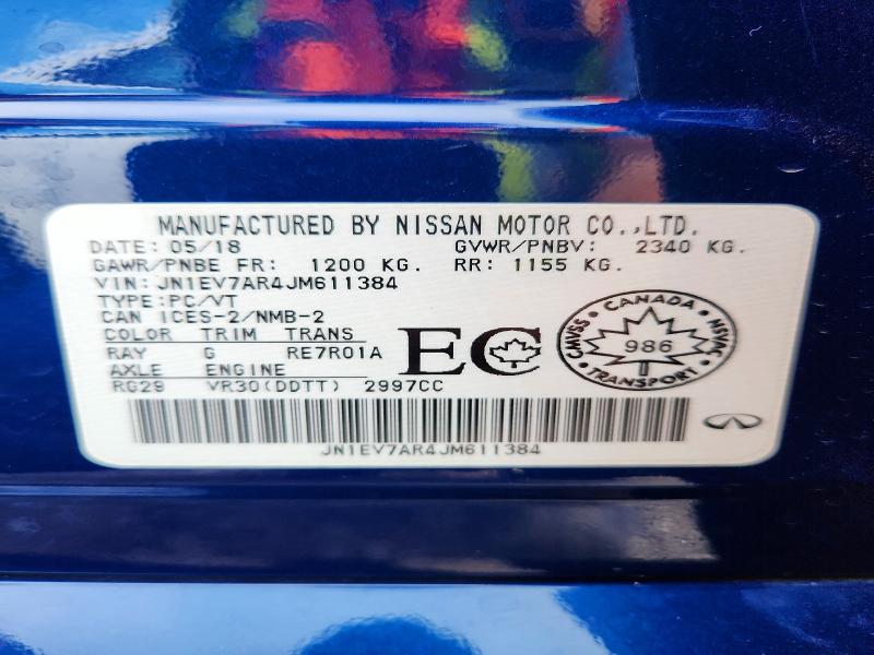 2018 Infiniti Q50 მანქანა იყიდება აუქციონზე, vin: JN1EV7AR4JM611384, აუქციონის ნომერი: 68008496
