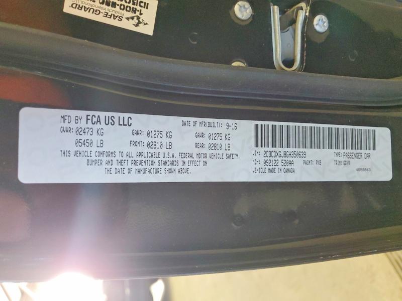 Aukcja sprzedaży 2016 Dodge Charger, vin: 2C3CDXGJ8GH350639, numer aukcji: 69568936