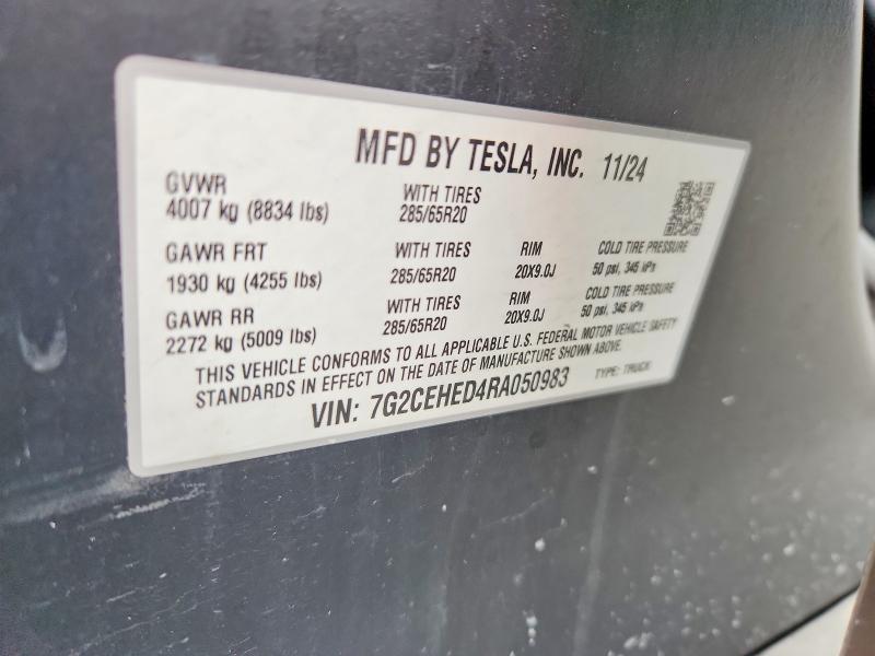 Aukcja sprzedaży 2024 Tesla Cybertruck, vin: 7G2CEHED4RA050983, numer aukcji: 70819796
