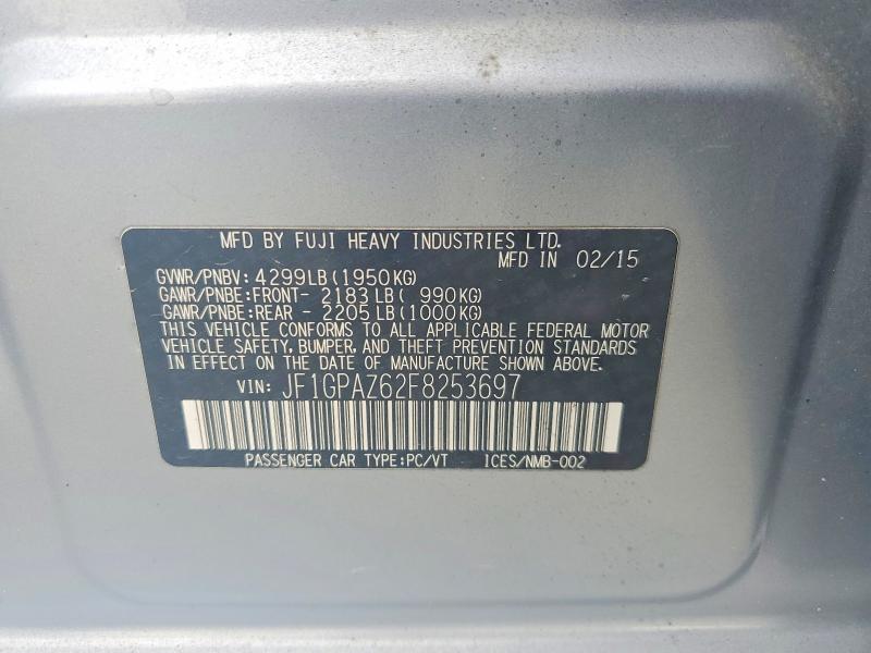 Aukcja sprzedaży 2015 Subaru Impreza, vin: JF1GPAZ62F8253697, numer aukcji: 65948436