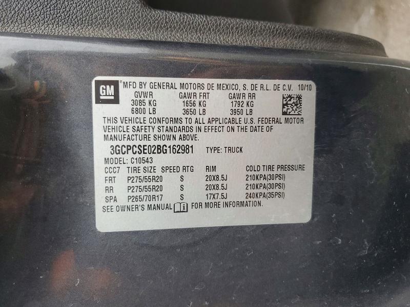 2011 Chevrolet Silverado მანქანა იყიდება აუქციონზე, vin: 3GCPCSE02BG162981, აუქციონის ნომერი: 68800106