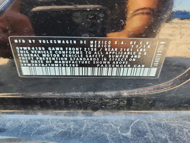 Продаж на аукціоні авто 2017 Volkswagen Jetta, vin: 3VW2B7AJ1HM275269, номер лоту: 67555086
