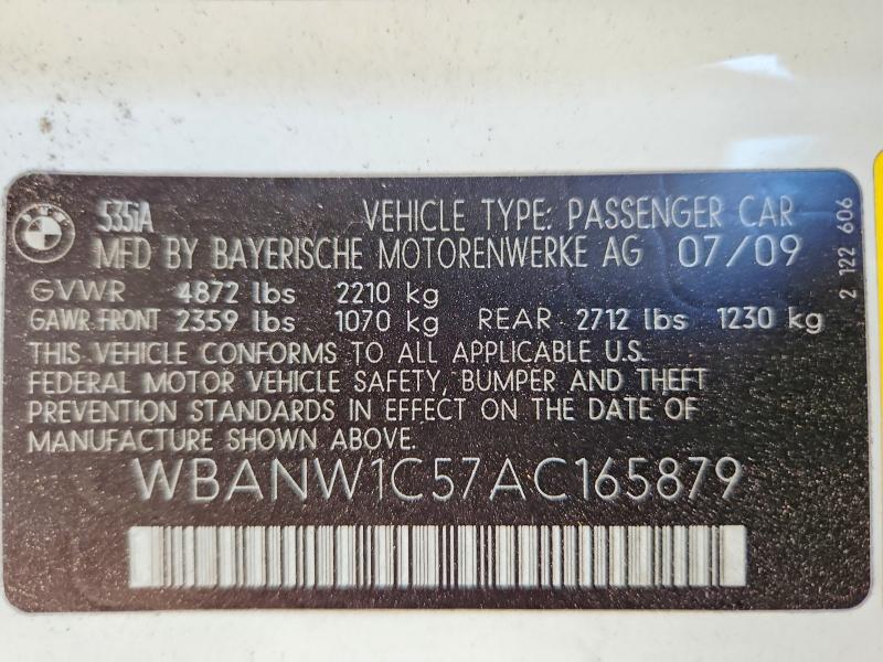 Aukcja sprzedaży 2010 Bmw 535, vin: WBANW1C57AC165879        , numer aukcji: 66862056
