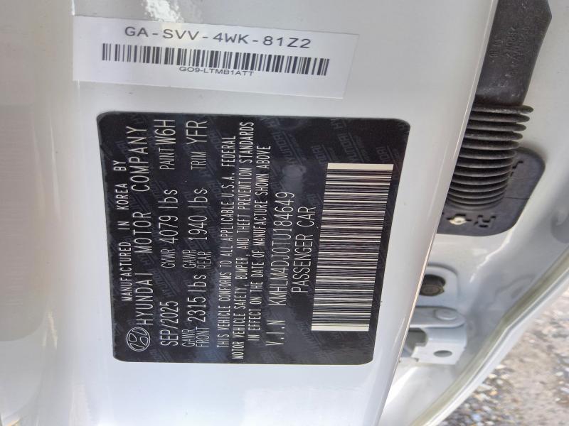 Aukcja sprzedaży 2026 Hyundai Elantra Hybrid, vin: KMHLM4DJ0TU184649, numer aukcji: 69155696