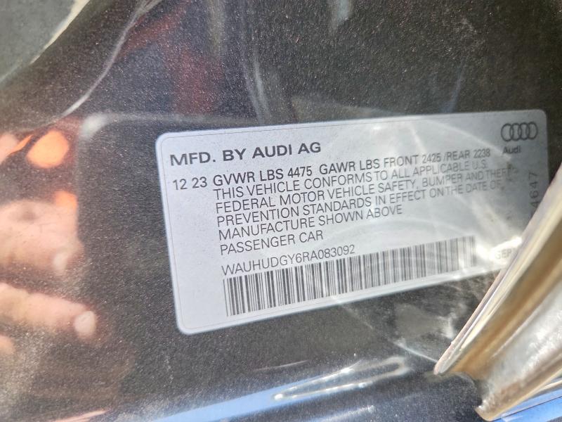 Aukcja sprzedaży 2024 Audi A3, vin: WAUHUDGY6RA083092, numer aukcji: 69022246