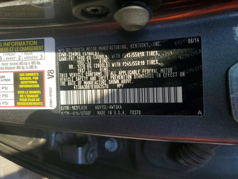 Продаж на аукціоні авто 2014 Toyota Venza, vin: 4T3BA3BB1EU063570, номер лоту: 67347146