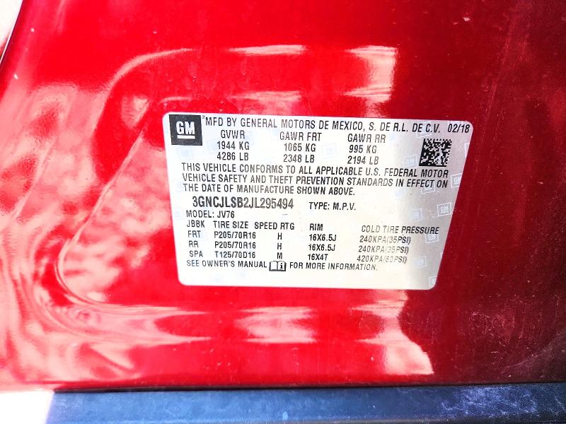 Продаж на аукціоні авто 2018 Chevrolet Trax, vin: 3GNCJLSB2JL295494, номер лоту: 70494196