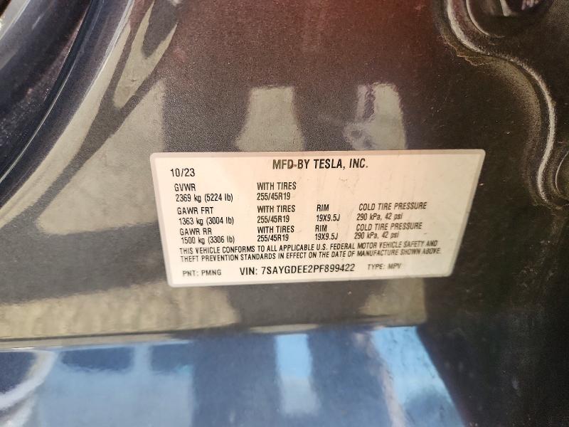 Aukcja sprzedaży 2023 Tesla Model Y, vin: 7SAYGDEE2PF899422, numer aukcji: 68304556