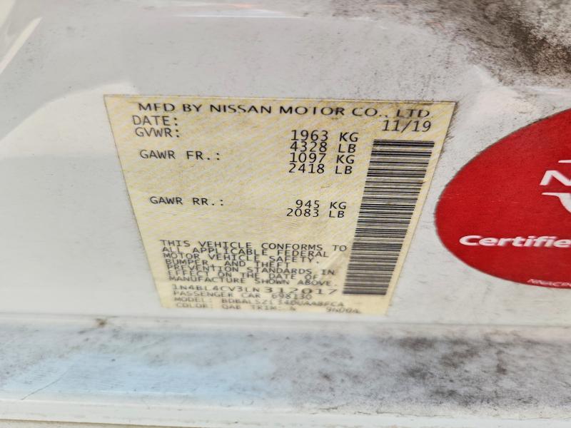 Продажа на аукционе авто 2020 Nissan Altima, vin: 1N4BL4CV3LN312017, номер лота: 69683656
